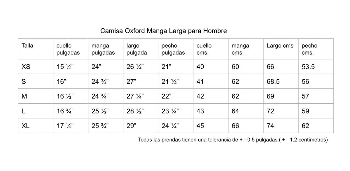 Camisa Manga Larga Polycotton Marca Dacache